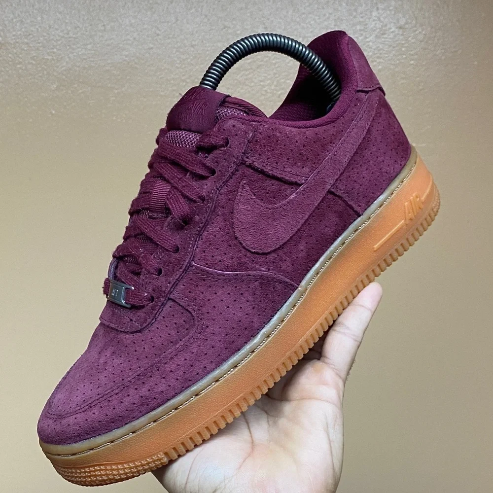 Nike Air Force 1 Low ‘07 Suede “Deep Garnet” 749263-600 Size 8 - Picture 10 of 17